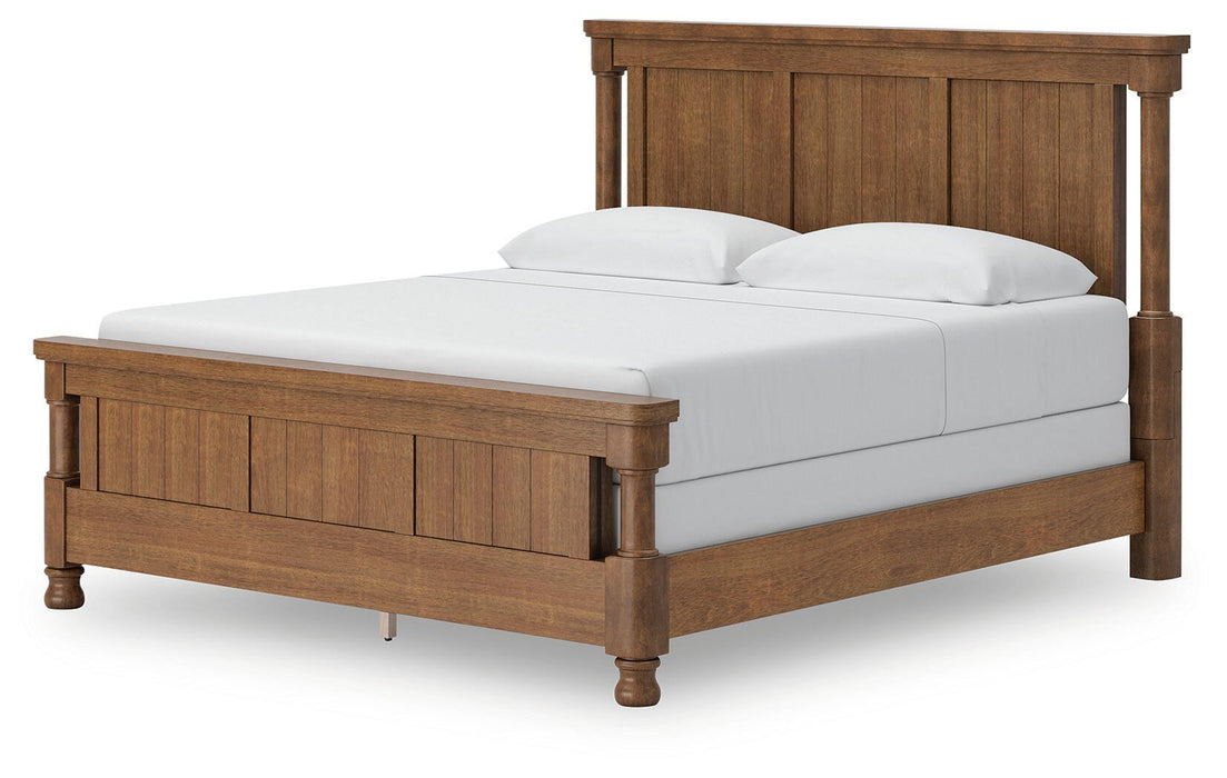 Chadworth King Poster Bed with Mirrored Dresser - alternate view 9