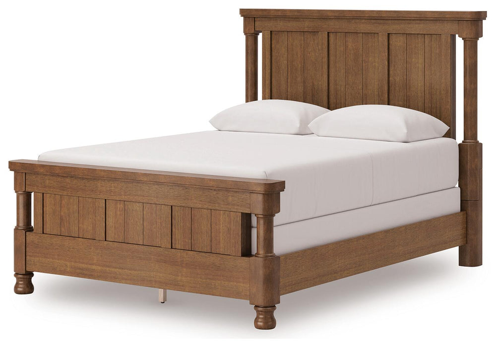 Chadworth Queen Poster Bed with Mirrored Dresser - alternate view 9