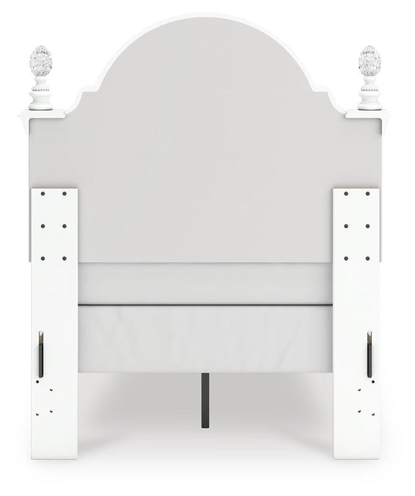 Maylilly Twin Upholstered Panel Bed, Dresser and Mirror - alternate view 7