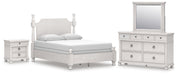 Chadworth Queen Poster Bed, Dresser, Mirror and Nightstand