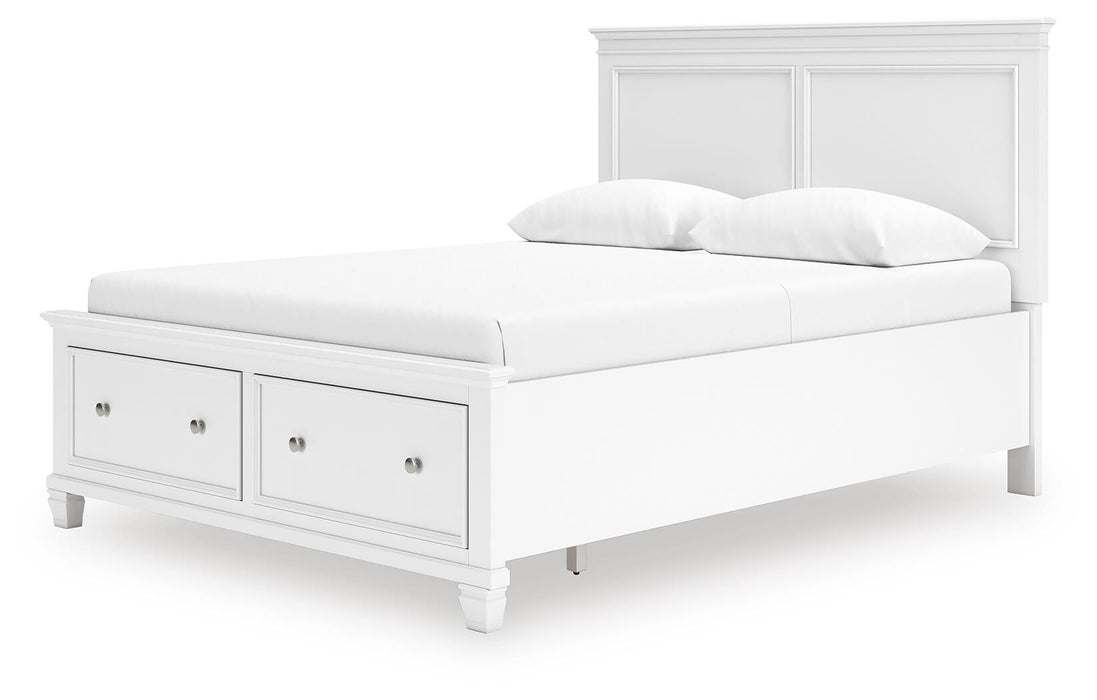 Fortman Queen Panel Storage Bed with Mirrored Dresser - alternate view 11