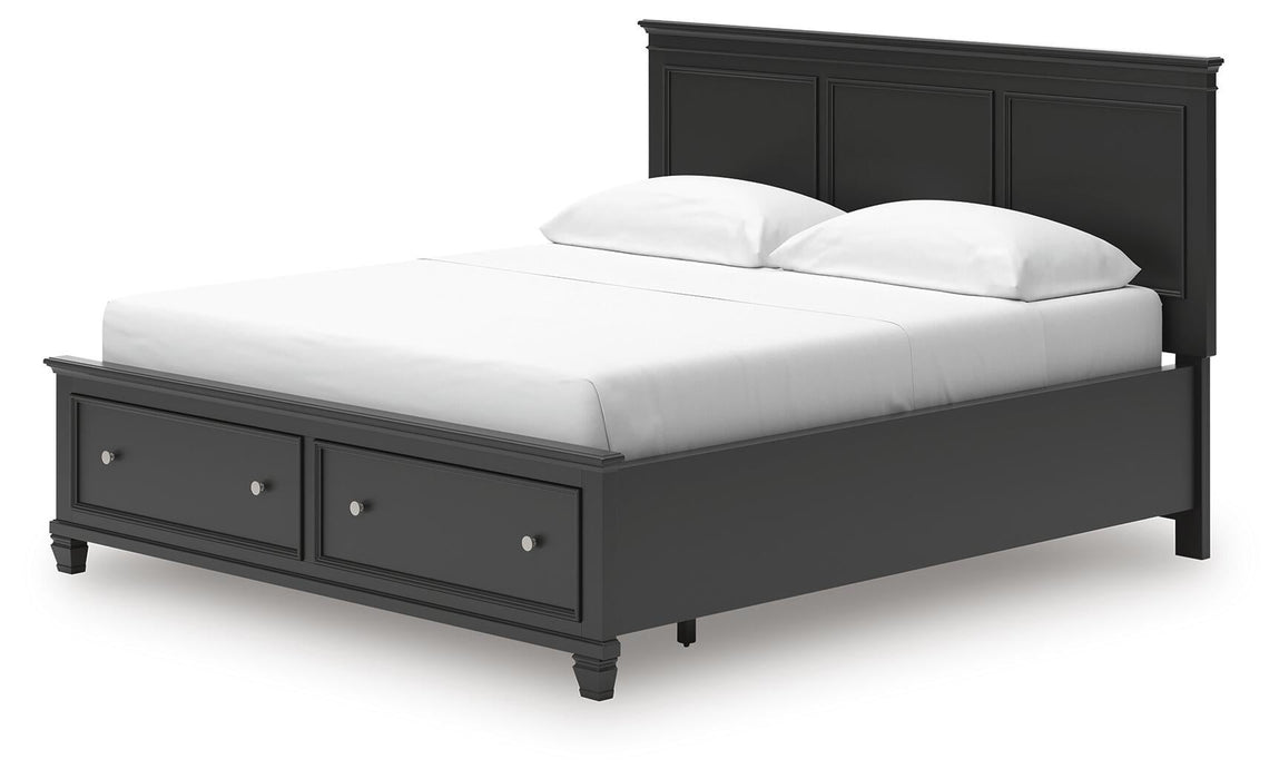 Lanolee California King Panel Storage Bed, Dresser and Mirror - alternate view 12