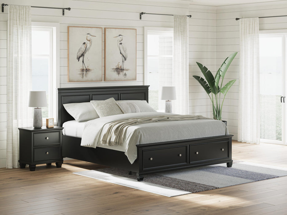 Lanolee California King Panel Storage Bed, Dresser and Mirror - alternate view 15