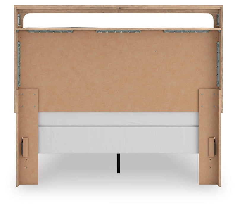 Hollymount Queen Upholstered Panel Bed, Dresser and Mirror - alternate view 9