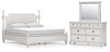 Chadworth California King Poster Bed, Dresser and Mirror