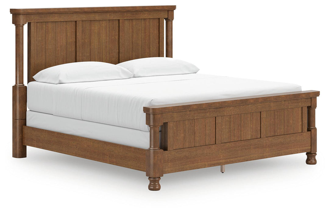 Chadworth California King Poster Bed with Mirrored Dresser - alternate view 7