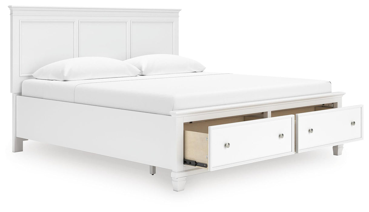 Fortman King Panel Storage Bed with Mirrored Dresser - alternate view 9