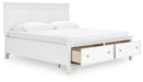 Fortman King Panel Storage Bed with Mirrored Dresser - alternate view 9