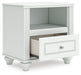 Maylilly Full Upholstered Panel Bed, Dresser, Mirror and Nightstand - alternate view 14