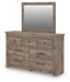 Keithland Queen Panel Bed with Mirrored Dresser and Nightstand - alternate view 6