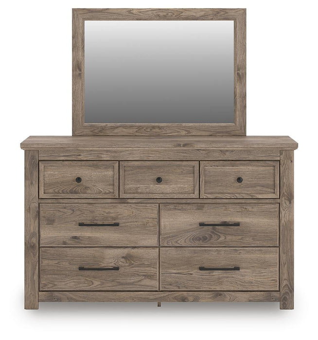 Keithland King Panel Bed with Mirrored Dresser and Nightstand - alternate view 2