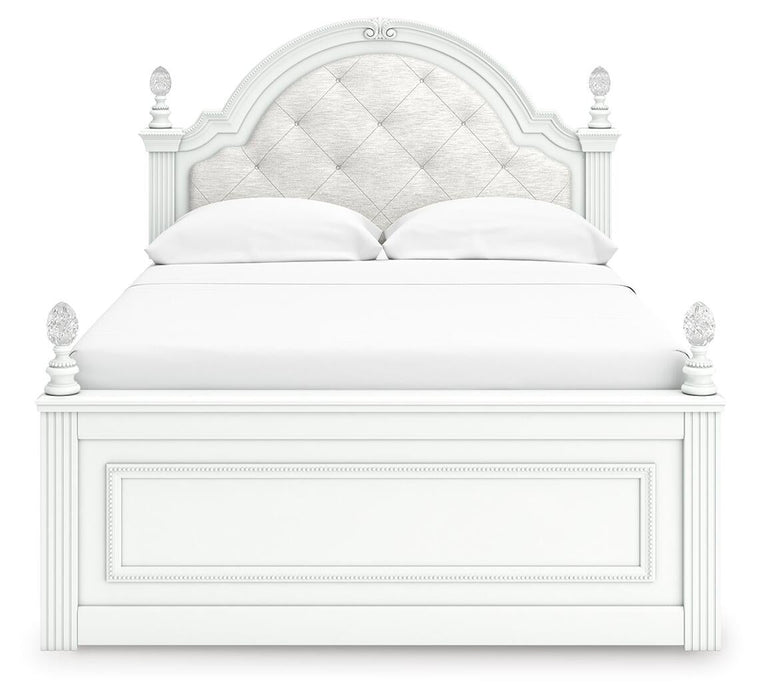 Maylilly Full Upholstered Panel Bed, Dresser and Mirror - alternate view 4