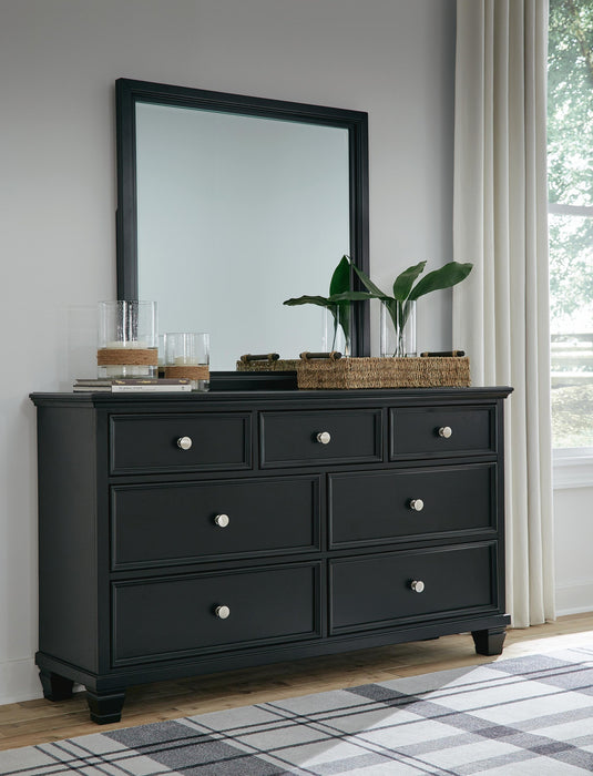 Lanolee California King Panel Storage Bed, Dresser, Mirror and Nightstand - alternate view 19
