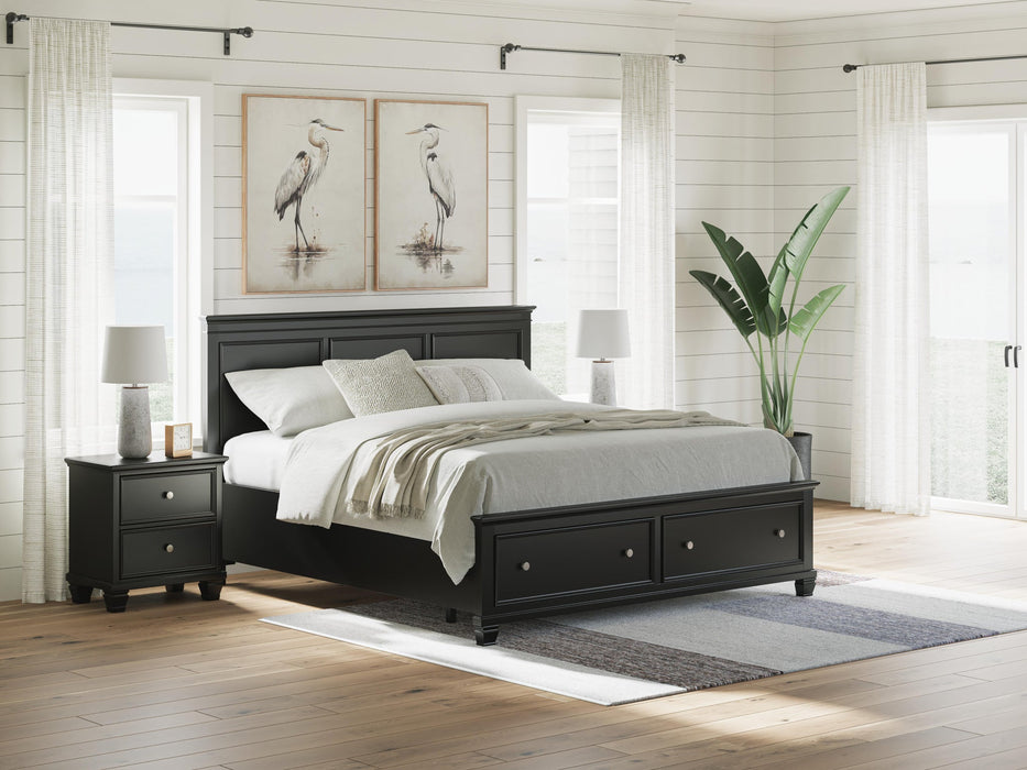 Lanolee King Panel Storage Bed, Dresser, Mirror and Nightstand - alternate view 21