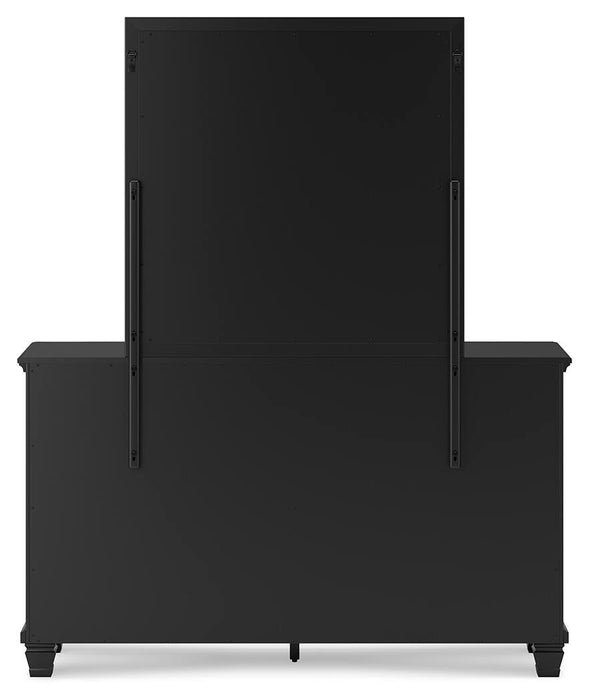 Lanolee King Panel Storage Bed, Dresser and Mirror - alternate view 5