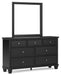Lanolee King Panel Storage Bed, Dresser and Mirror - alternate view 3