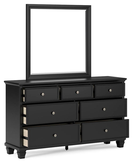 Lanolee King Panel Storage Bed, Dresser and Mirror - alternate view 4