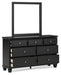 Lanolee King Panel Storage Bed, Dresser and Mirror - alternate view 4