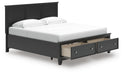 Lanolee King Panel Storage Bed, Dresser and Mirror - alternate view 9
