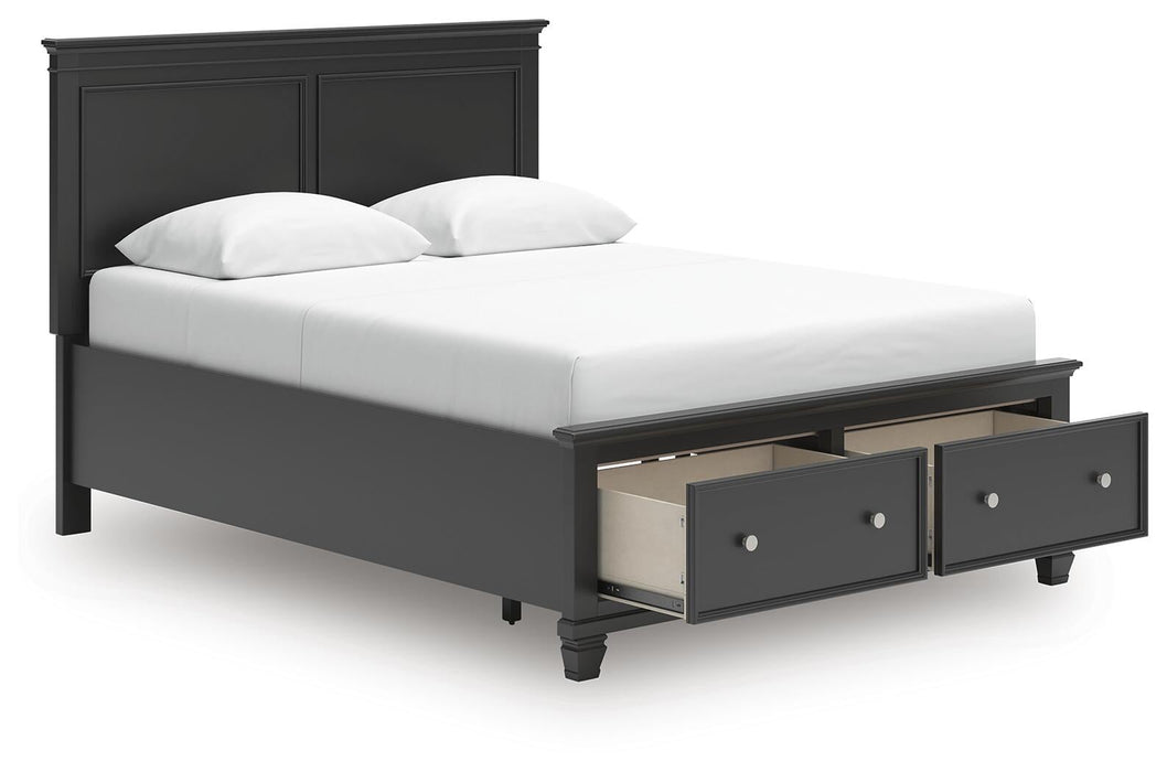 Lanolee Queen Panel Storage Bed, Dresser, Mirror and Nightstand - alternate view 9