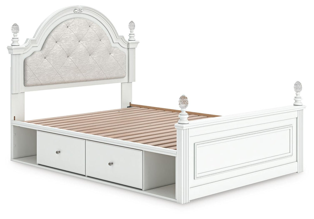 Maylilly Full Upholstered Panel Storage Bed, Dresser and Mirror - alternate view 7