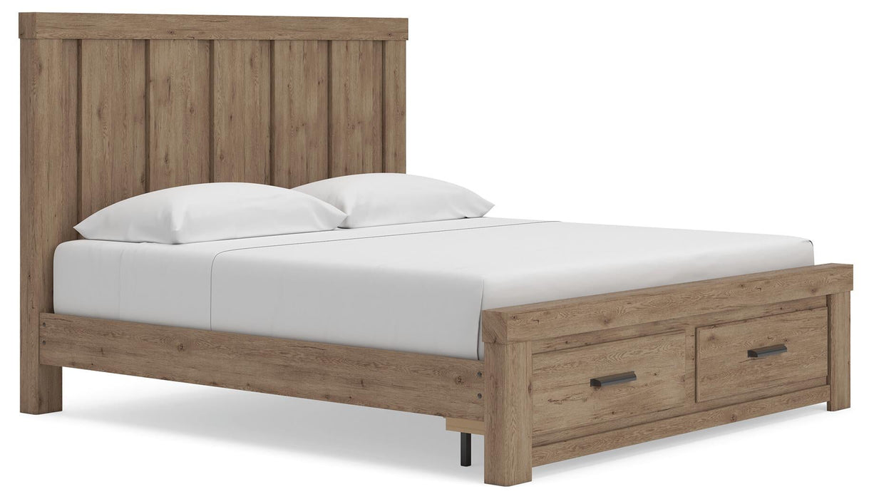 Garistyn King Panel Storage Bed, Dresser, Mirror, Chest and Nightstand - alternate view 3