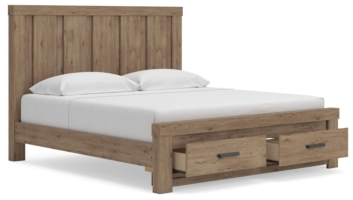 Garistyn King Panel Storage Bed, Dresser, Mirror, Chest and Nightstand - alternate view 7