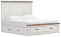 Savonport King Panel Storage Bed. Dresser, Mirror and Nightstand - alternate view 3