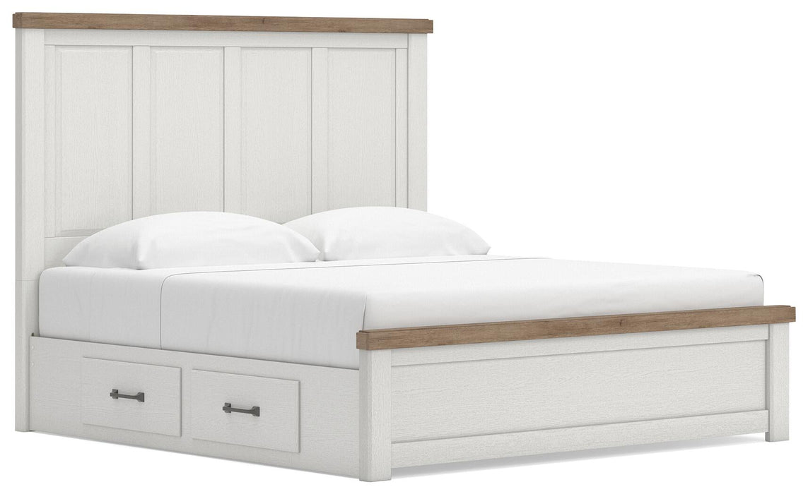 Savonport King Panel Bed with Storage, Dresser and Mirror - alternate view 3