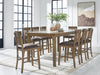 Broxtyn Counter Height Dining Table and 8 Barstools - alternate view 2