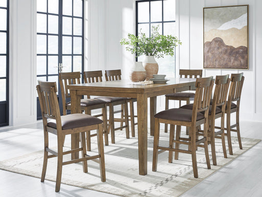 Broxtyn Counter Height Dining Table and 8 Barstools - alternate view 2