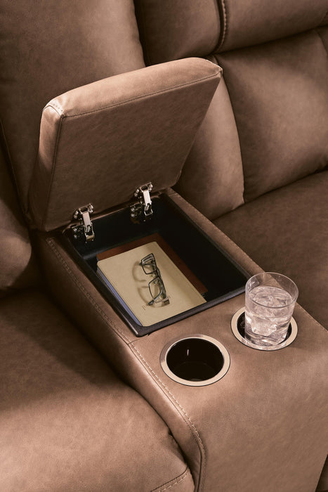 Mackmenville Reclining Sofa and Reclining Loveseat with Console - alternate view 4