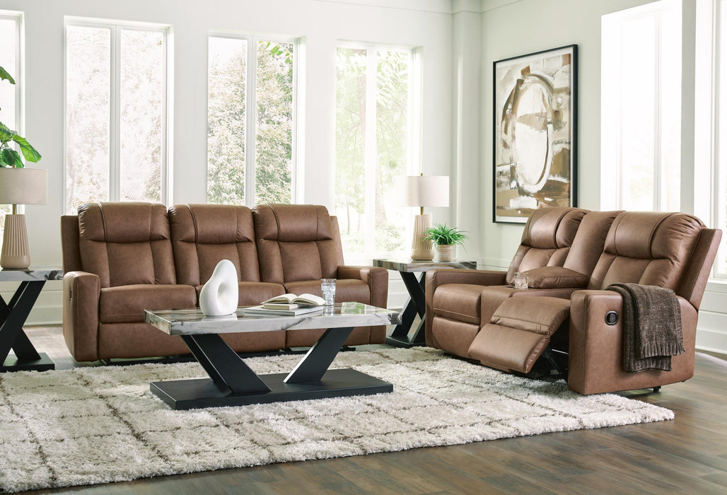 Mackmenville Reclining Sofa and Reclining Loveseat with Console - alternate view 3