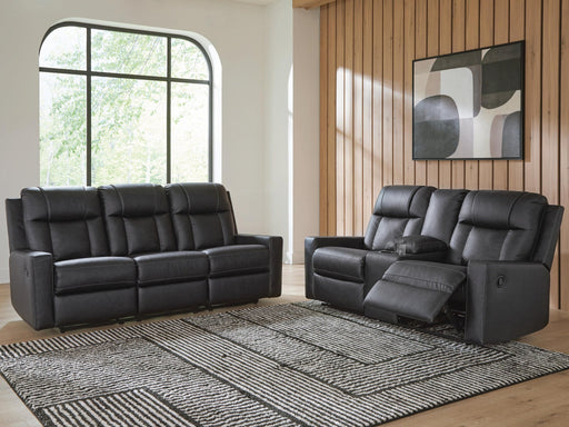 Mackmenville Reclining Sofa and Reclining Loveseat with Console - alternate view 2