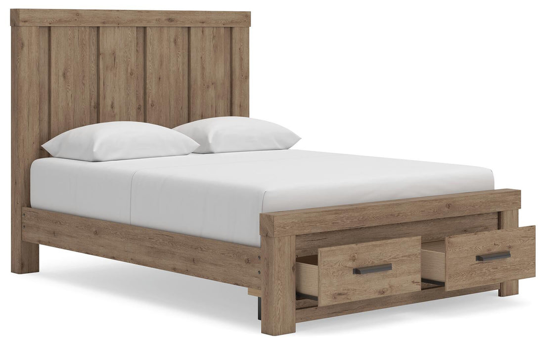 Garistyn Queen Panel Storage Bed, Dresser and Mirror - alternate view 7