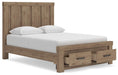 Garistyn Queen Panel Storage Bed, Dresser and Mirror - alternate view 7