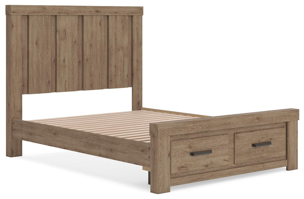 Garistyn Queen Panel Storage Bed, Dresser and Mirror - alternate view 6