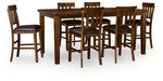 Ralene Counter Height Dining Table and 6 Barstools