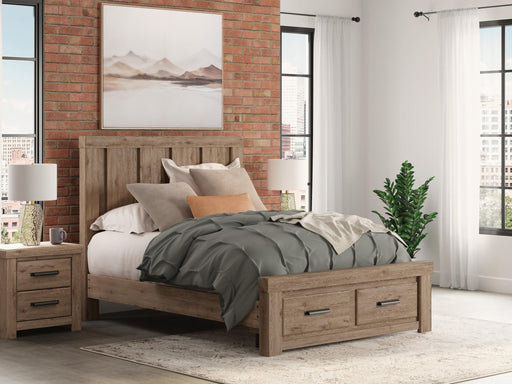 Garistyn Queen Panel Storage Bed. Dresser, Mirror and Nightstand - alternate view 2