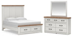 Savonport Queen Panel Storage Bed, Dresser and Mirror
