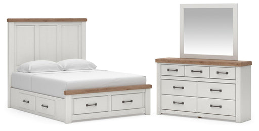 Savonport King Panel Storage Bed, Dresser and Mirror