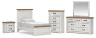 Savonport Twin Panel Bed, Dresser, Mirror, Chest and Nightstand