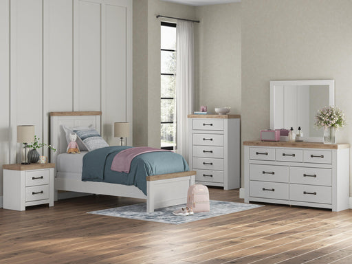 Savonport Twin Panel Bed, Dresser, Mirror, Chest and Nightstand - alternate view 2