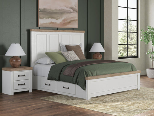 Savonport King Panel Bed with Storage, Dresser, Mirror, Chest and Nightstand - alternate view 2