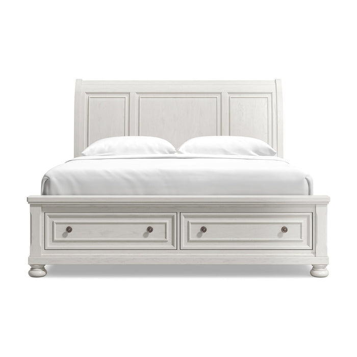Robbinsdale California King Sleigh Bed with Storage with Mirrored Dresser - alternate view 3