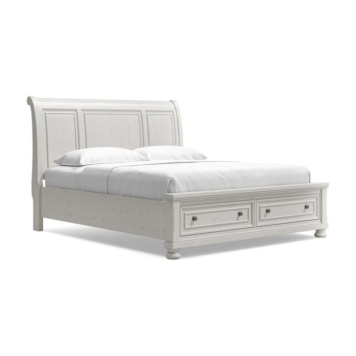 Robbinsdale California King Sleigh Bed with Storage with Mirrored Dresser - alternate view 4