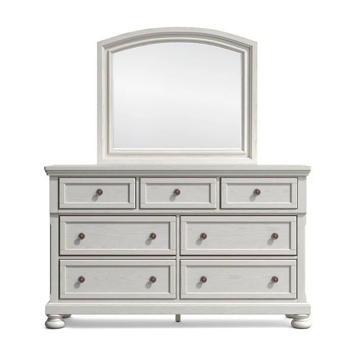 Robbinsdale California King Sleigh Bed with Storage with Mirrored Dresser - alternate view 7