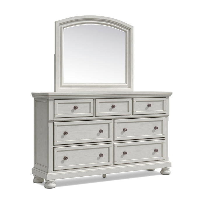 Robbinsdale California King Sleigh Bed with Storage with Mirrored Dresser - alternate view 8